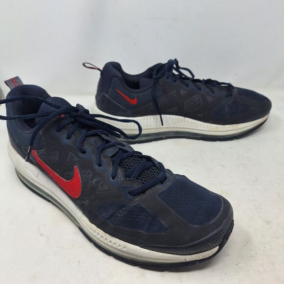 Nike Air Max Genome Blue Red Swoosh Low Top Sneakers Basketball Streetwear Sz 15